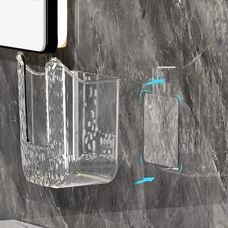 Tissue Box Bathroom Non Perforated Wall Mounted Wet Tissue Storage Box with Large Opening and Strong Load-bearing Capacity - 3
