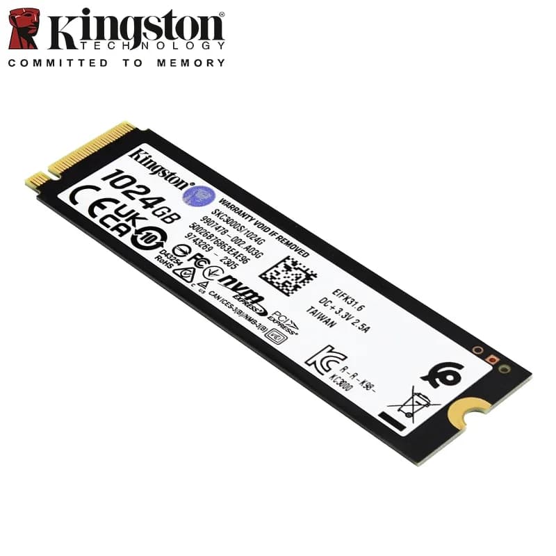 Kingston KC3000 1TB 2TB PCIe 4.0 NVMe M.2 SSD Storage for Desktop and Laptop PCs - 2