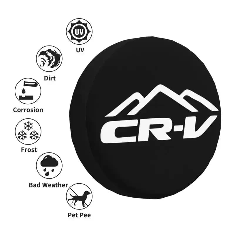 Custom Overland CRV Spare Tire Cover for Toyota RAV4 Prado Jeep RV SUV 4WD 4x4 Car Wheel Protector Covers 14" 15" 16" 17" Inch - 4