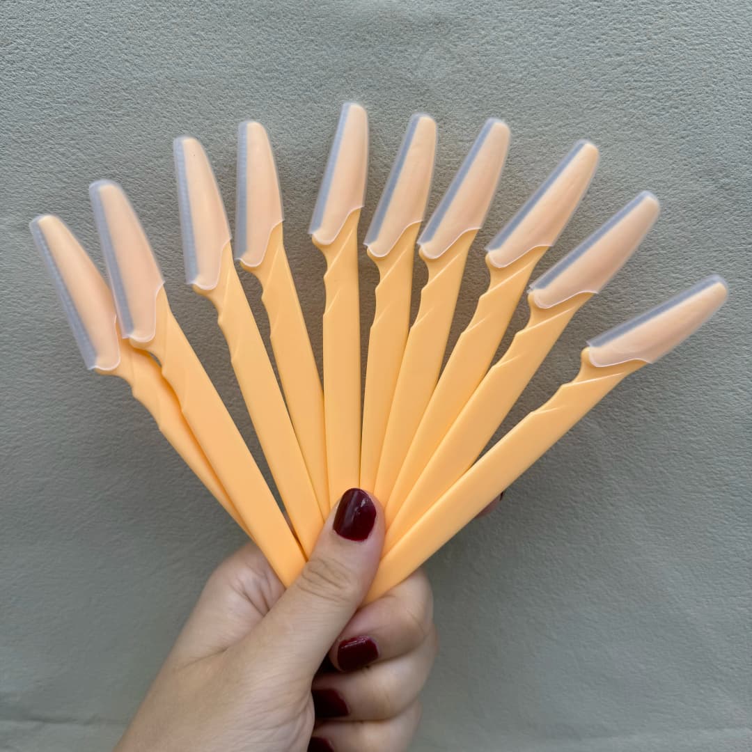 3/10 قطع أدوات إزالة شعر الحاجبين شفرة آمنة لتشذيب الحاجبين ماكينة حلاقة الوجه النسائية المحمولة - 3