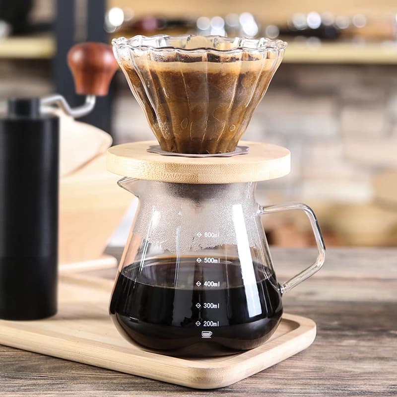 Handmade High Borosilicate Glass Pot Pour Over Coffee Pot For Coffee Maker Use - 5