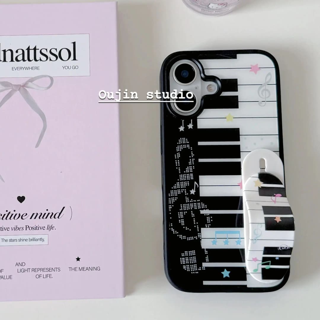 غطاء هاتف بتصميم بيانو فني، مناسب لـ iPhone 17-7، تصميم كوري - 5