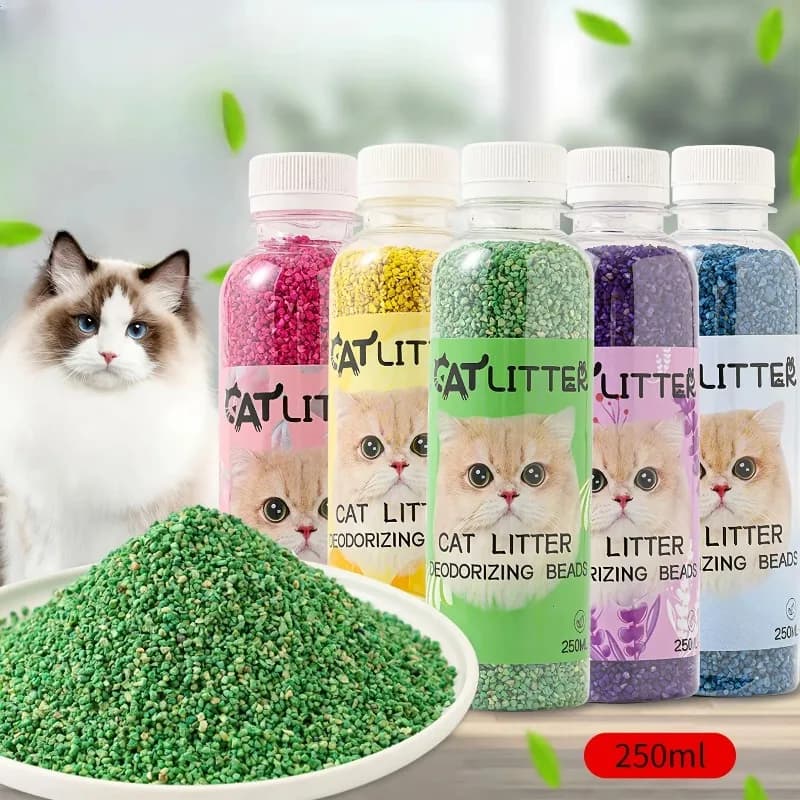 Cat Litter Deodorizing Beads Bottle - Odor Eliminator for Comfortable Home Smell Freshener for Cat Litter Box - 2