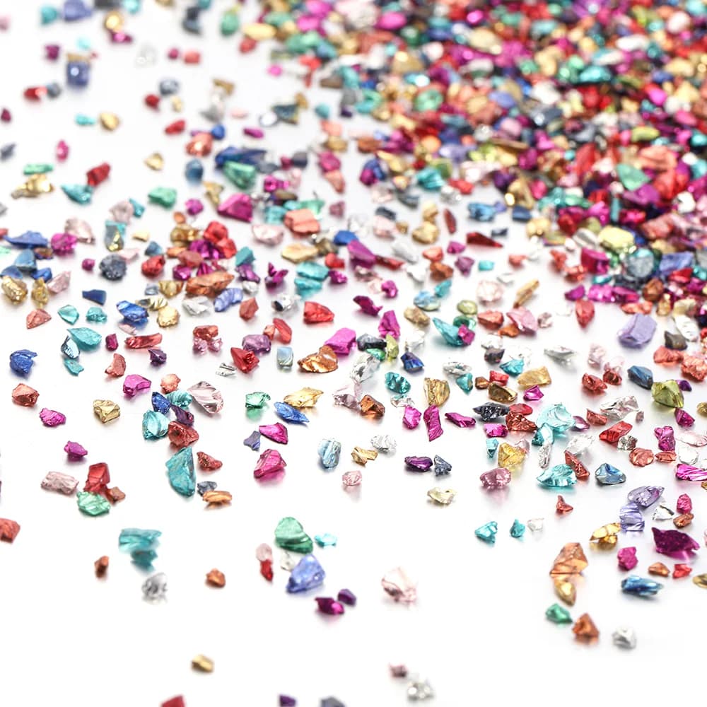 30 جرام/صندوق زجاج مكسور وأحجار غير منتظمة لملء قوالب الراتنج والإيبوكسي، لفن الأظافر وديكورات الحرف اليدوية - 3