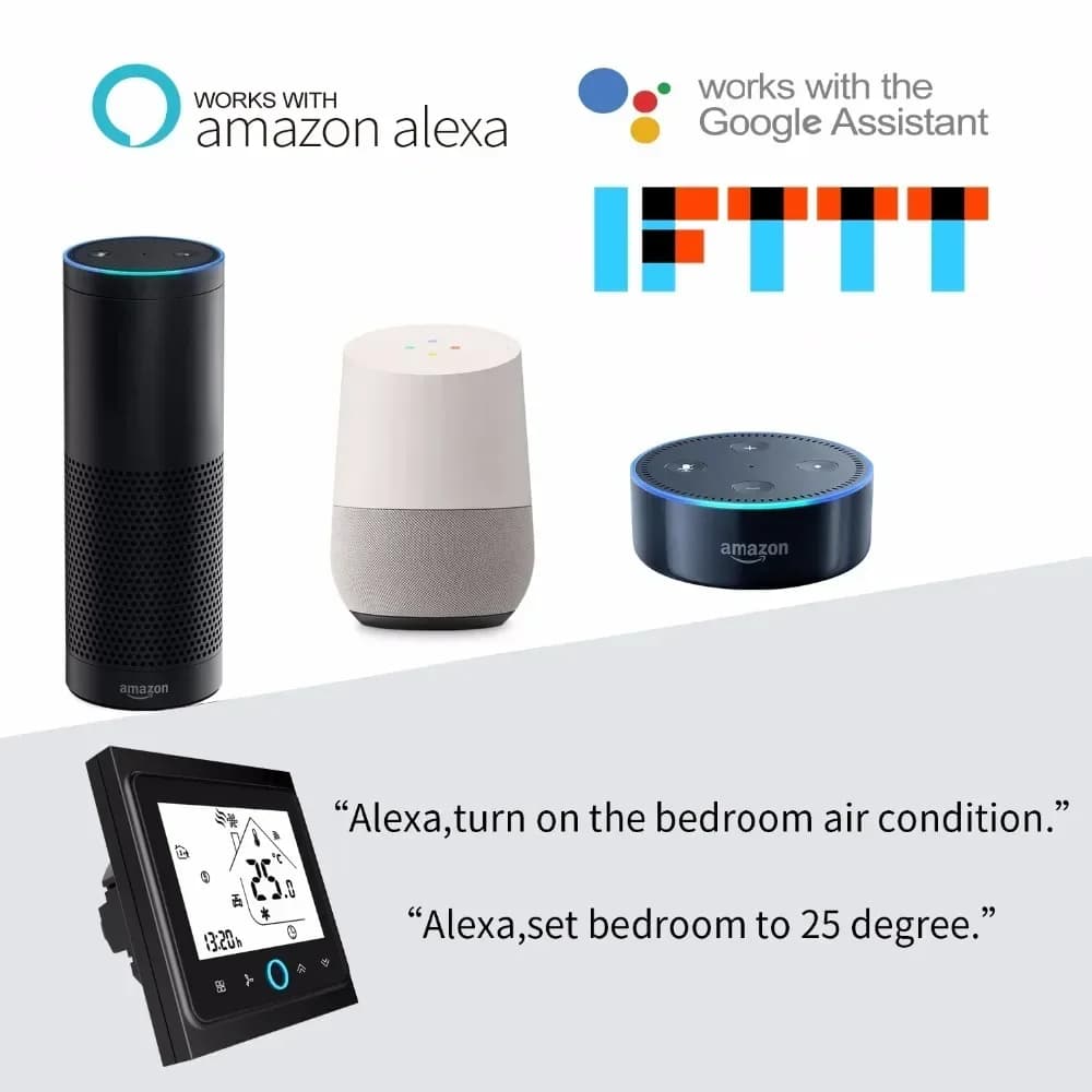 MOES WiFi Water/Electric Floor Heating Thermostat Gas Boiler Temperature Controller Smart Alexa Tuya Google Voice Zigbee Control - 5