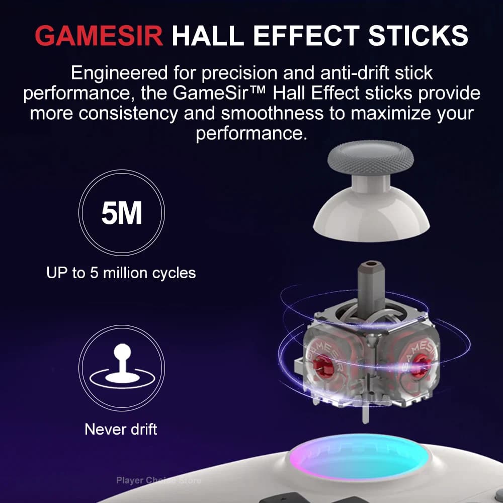 Gamesir Nova PC Gamepads For Nintendo Switch 2 Controller Windows Steam Switch Android IOS Gamer Hall Effective Sticks HD Rumble - 5