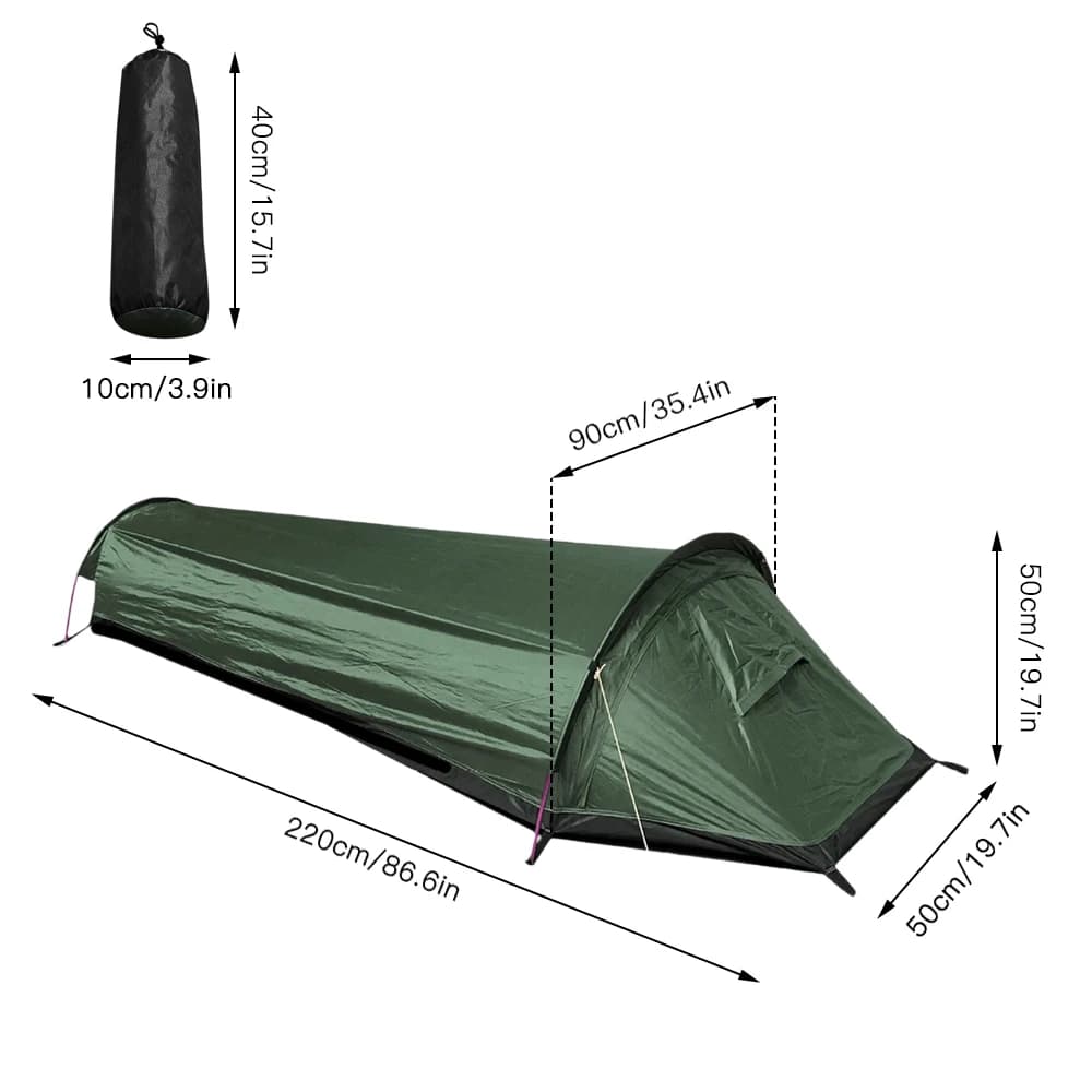 Backpacking Tent Outdoor Hiking Camping Sleeping Bag Tent Waterproof Lightweight Single Person Tent - 5
