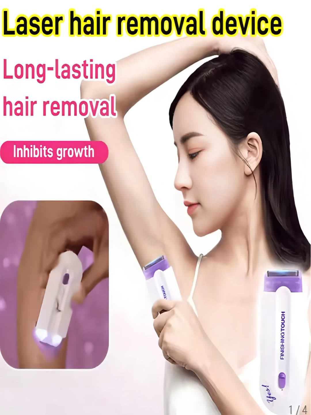Professional female facial, leg, bikini, hand, body, electric shaver, hair removal device - 6