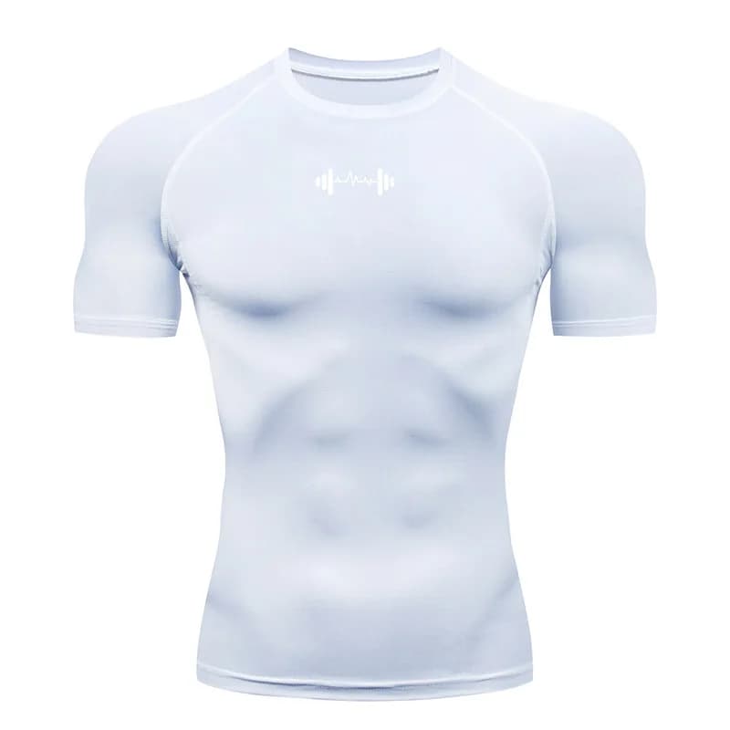 Compression T Shirt Men Summer Sportswear Running T-shirt Elastic Quick Dry Sport Tops Tee Athletic Gym Workout Shirts Men - 5