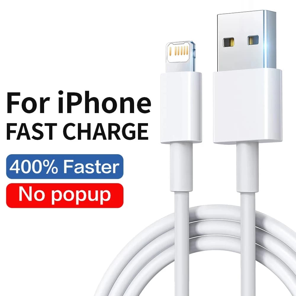 Fast Charging For iPhone Usb Cable 14 13 12 11 Pro Max Mini XR XS X SE 8 7 6 Plus 6s 5 5s Wire For iPad Charger Cord Accessories - 6