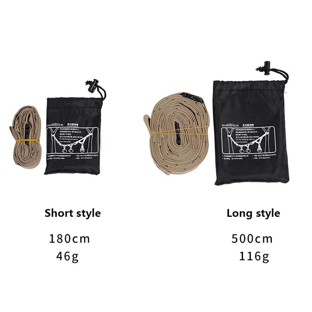 حبل تعليق قابل للتعديل للتخييم لخيمة المظلة - إكسسوارات تخزين معدات التخييم متعددة الاستخدامات المحمولة للمشي والتخييم - 4