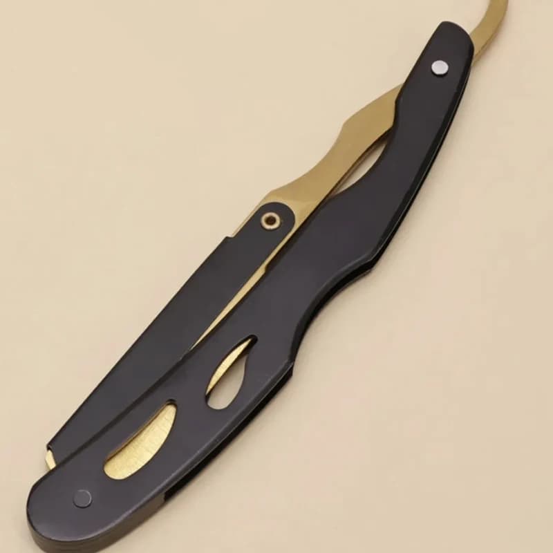 سكين حلاقة يدوية للرجال من الفولاذ المقاوم للصدأ، حامل شفرة حلاقة بحافة مستقيمة للمحترفين، قاطع لحية