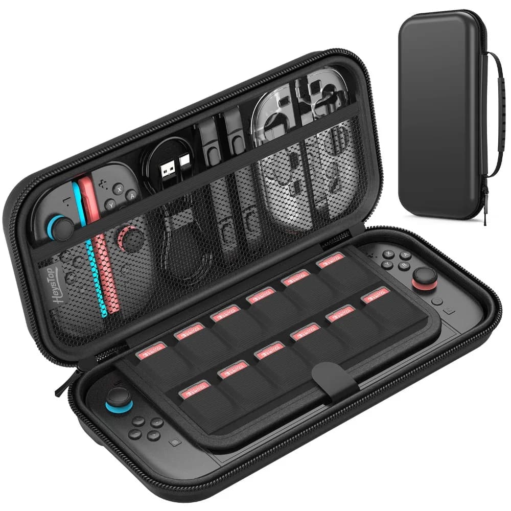 حقيبة حمل لجهاز Switch 2، حقيبة سفر محمولة مقاومة للماء مع سعة تخزين عالية، حماية لإكسسوارات وحدة التحكم Switch