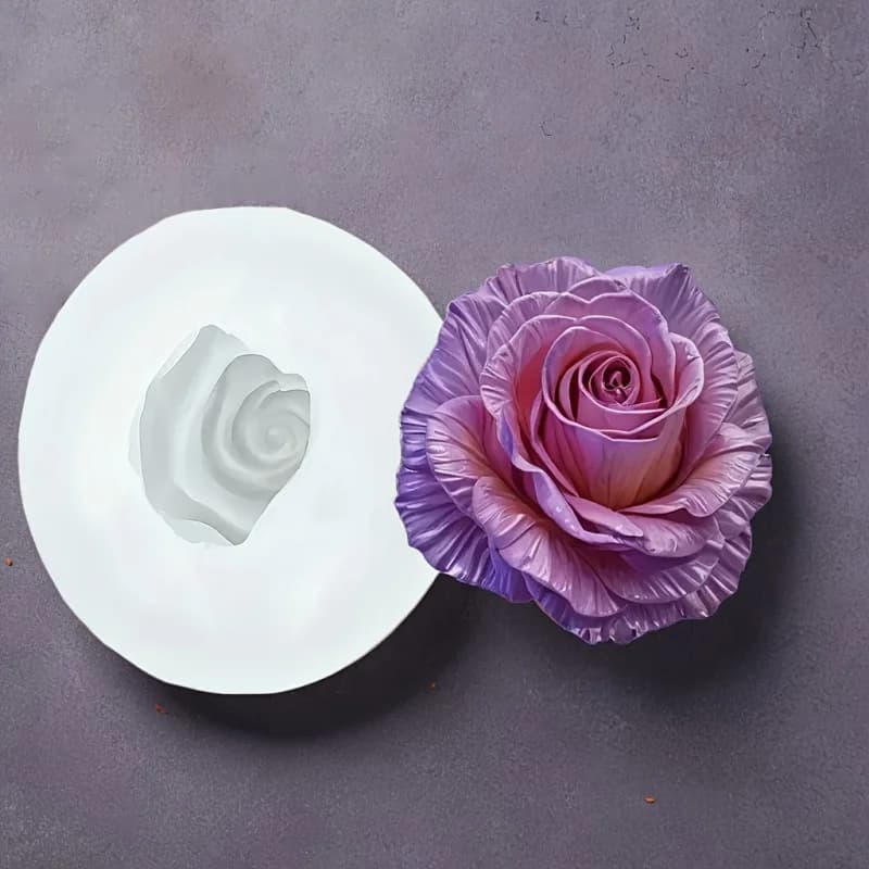 Realistic Flower-Shaped Candle Silicone Mold，Epoxy Resin，ClayDIYMold，ApplicableDIYMaking Candles，Aromatherapy，Soap，Gypsum，Decora