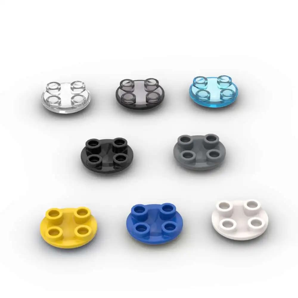 MOC 10 قطع 2654 جولة 2 × 2 كتل البناء مع جولة القاع قارب لوحة الطوب الجسيمات لغز لعبة الأطفال عيد ميلاد طفل الهدايا