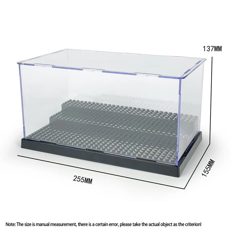 Display Box Container Dustproof Transparent Cover Accessory Base Set City DIY Model Building Blocks Bricks Toy For Children Gift - 4