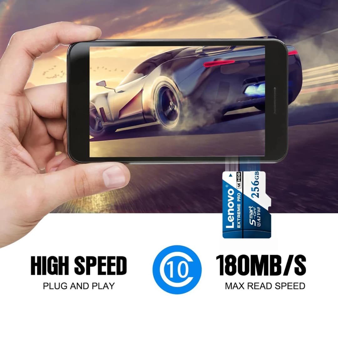 Lenovo Extreme Pro Micro SD Card High Speed Transfer Cartão De Memória 128GB 256GB 512GB U3 V60 TF Flash Card for Camera Drone - 6