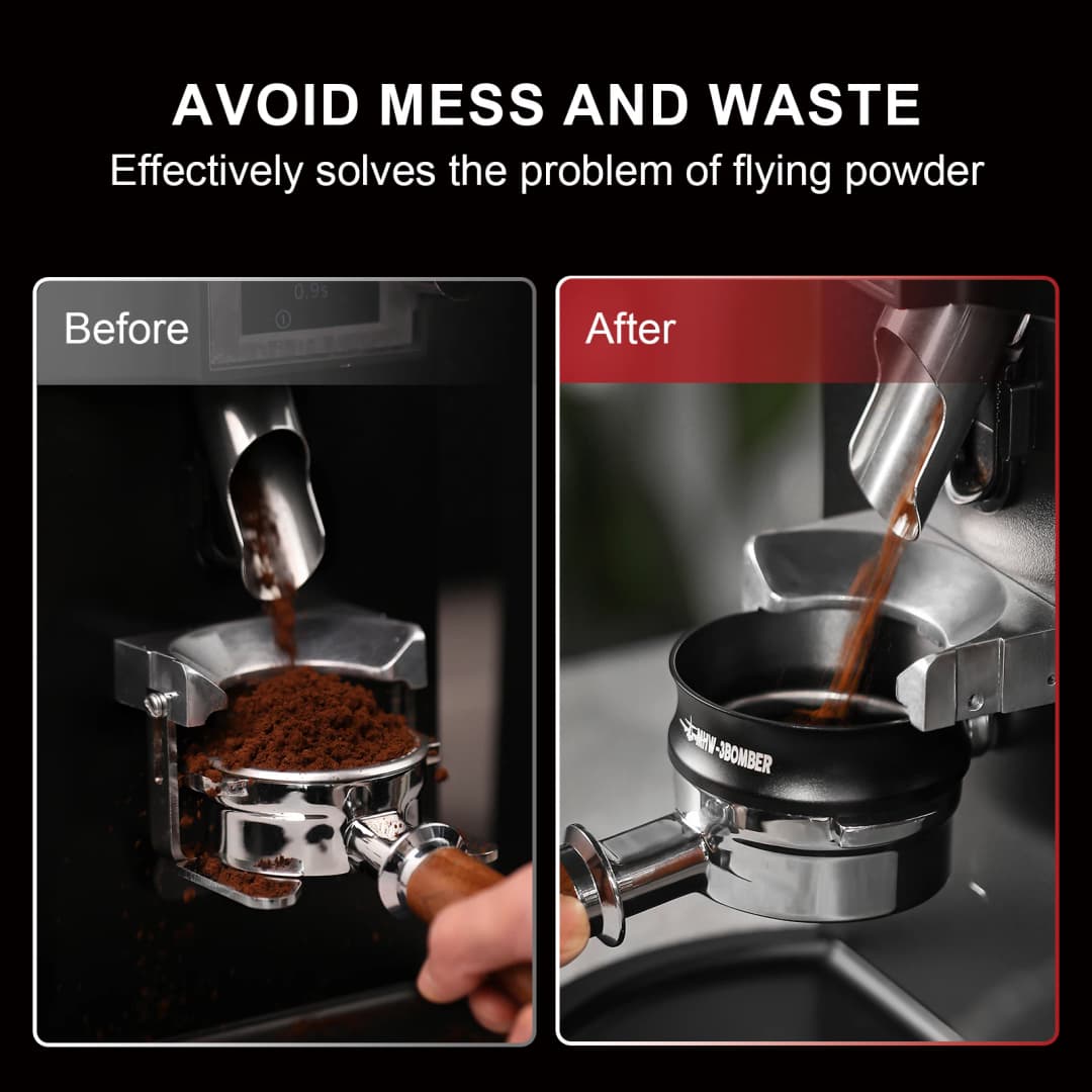 MHW-3BOMBER 58mm Magnetic Coffee Dosing Funnel Compatible with 58MM Portafilter Espresso Dosing Ring Home Barista Accessories - 3