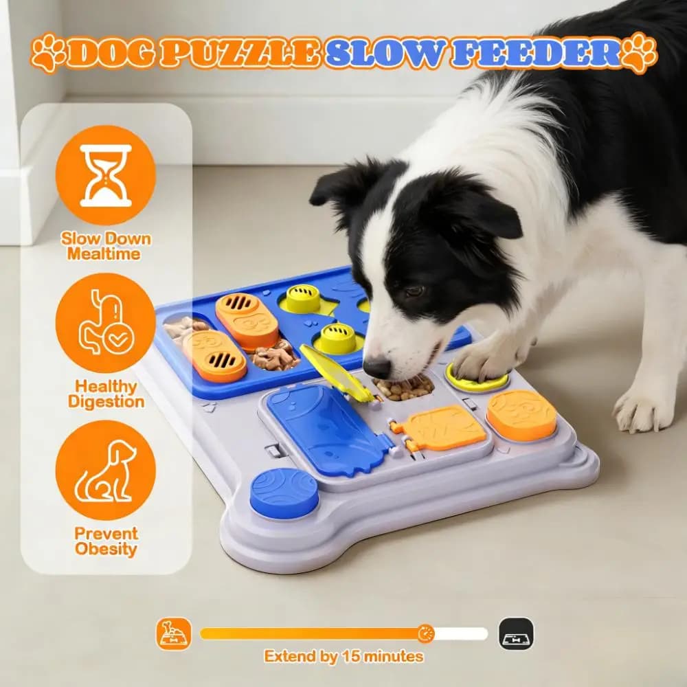Dog Puzzle Toy & Pet Feeder - Treat Dispensing Toy for IQ Training, New Arrival, Ideal for Small/Medium Dogs - 4