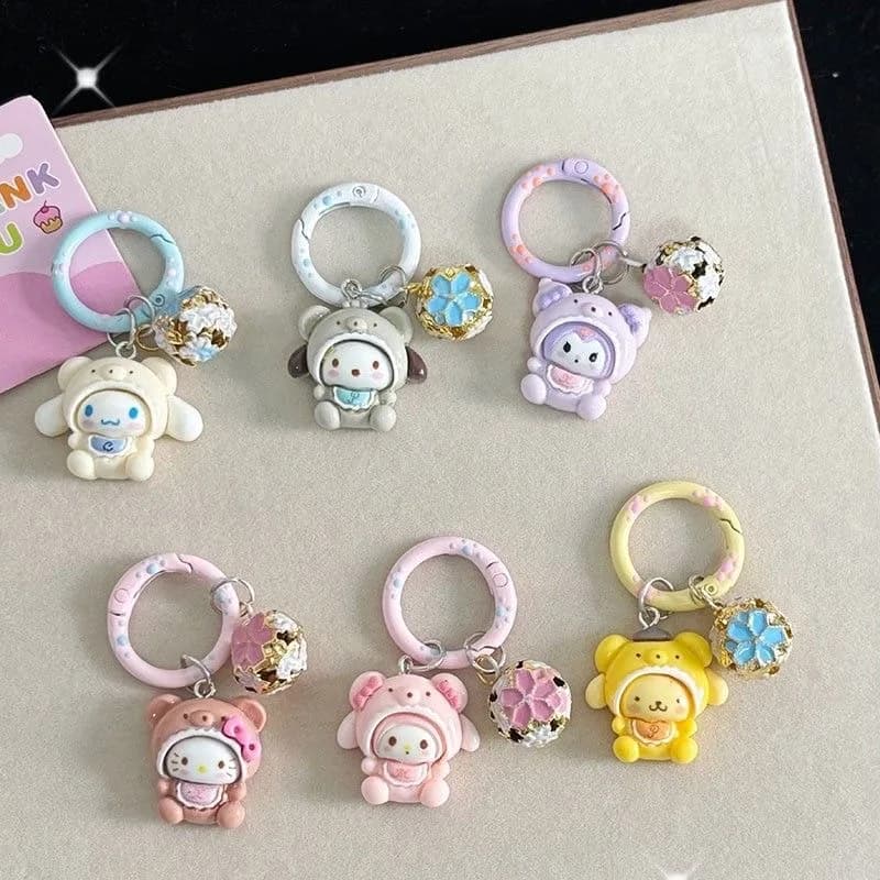 سلسلة مفاتيح سانريو 2026 هيلو كيتي كورومي كاواي، إكسسوارات حقائب، قلادة حقيبة لطيفة للفتيات، هدية كرتونية - 6