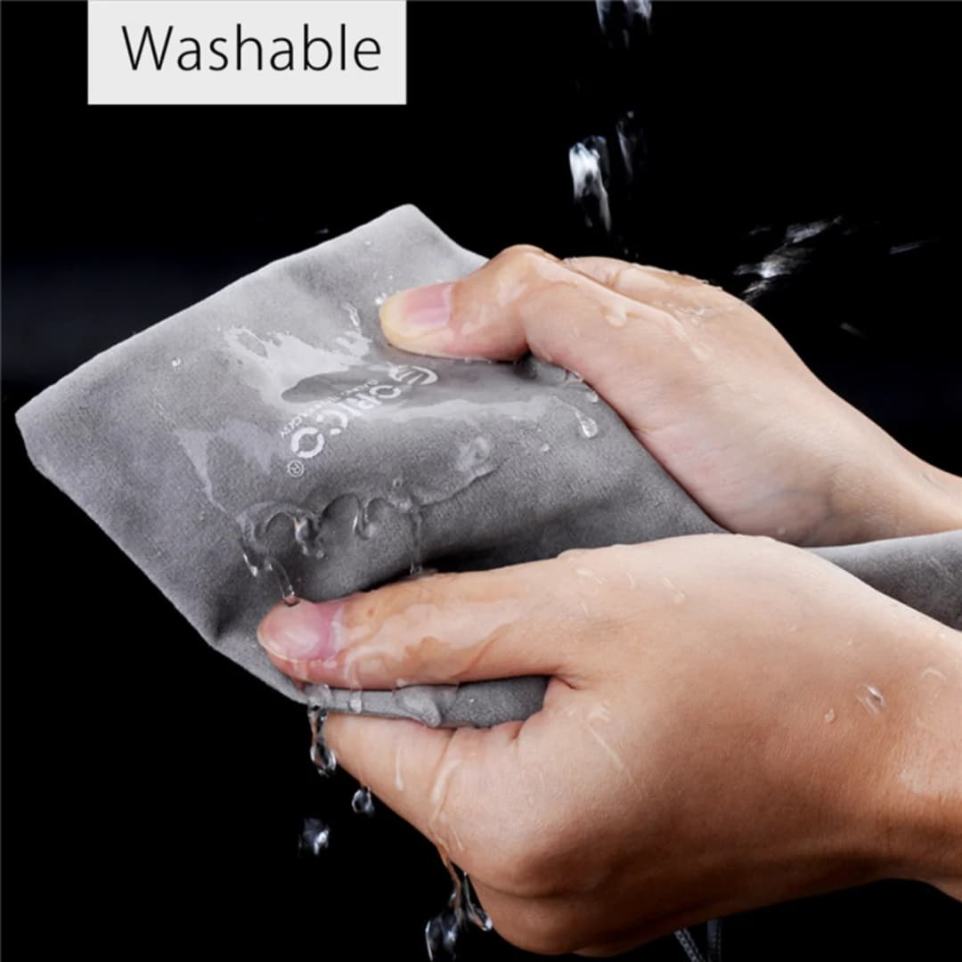 ORICO SA1810 Phone Storage Velvet Bag Storage for USB Charger/USB Cable/Power Bank/Phone Gray Color  180*100mm - 6