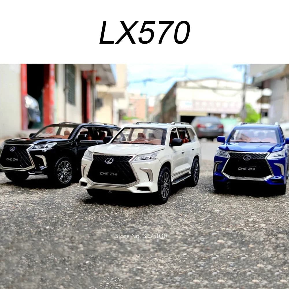 نموذج سيارة LX570/LX600 مقياس 1:24، 6 أبواب مفتوحة مع موسيقى وإضاءة، هدية عيد ميلاد للأطفال - 6