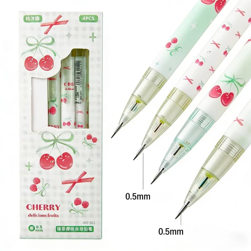 4Pcs 0.5mm Mechanical Pencils with Eraser Smooth Writing Erasable Press Automatic Pencil School Office Supply Student Stationery - 4