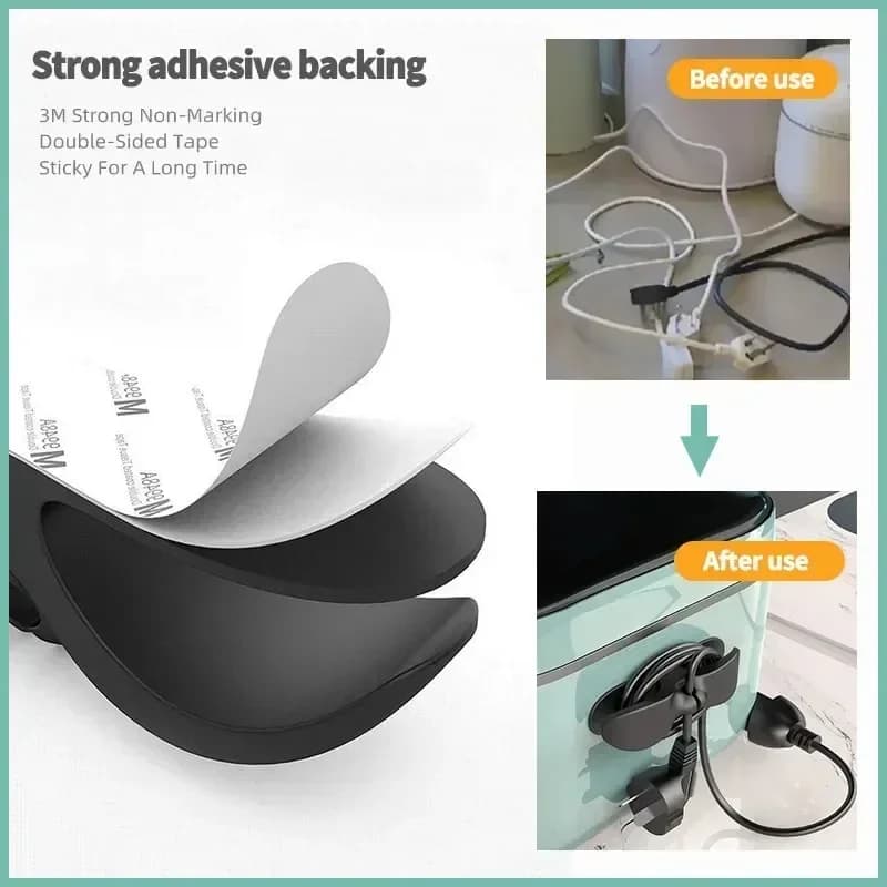 3-20PCS Cord Winder Organizer Cord Wrapper Cable Management Clip Holder for Air Fryer Coffee Machine Fixer for Kitchen Appliance - 6