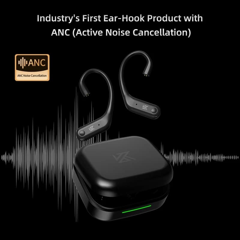 سماعات أذن لاسلكية KZ AN01، خطاف أذن، بلوتوث 5.4، صوت HiFi، مع علبة شحن، تقليل الضوضاء - 4