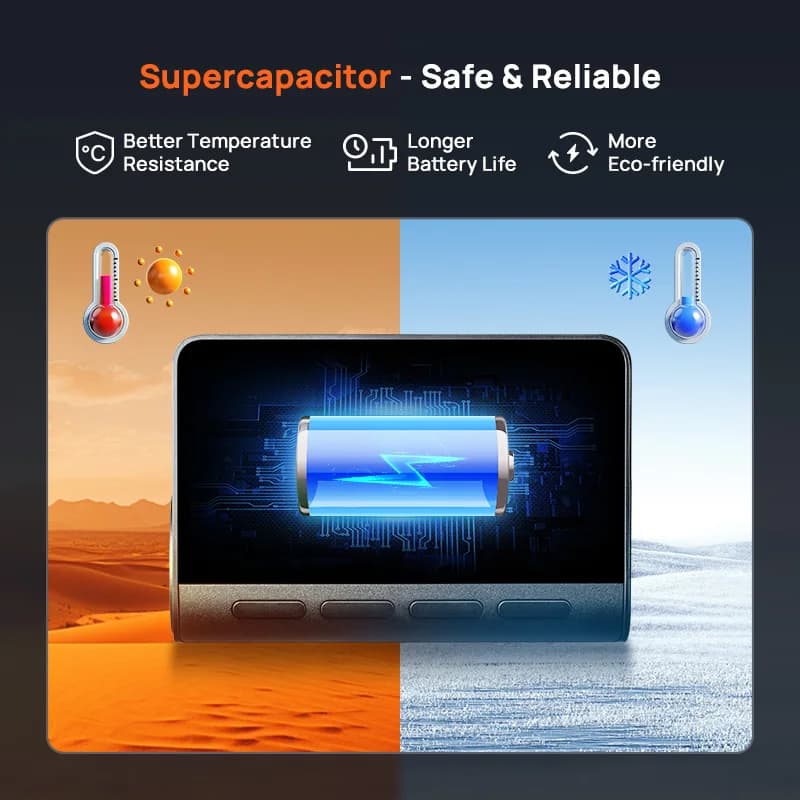 كاميرا سيارة 70mai 4K A800SE الإصدار المطور من 70mai A800S مع التحكم الصوتي ومكثف فائق وGPS وADAS ومسجل قيادة 70mai A800SE بدقة UHD وواي فاي 6 - 6