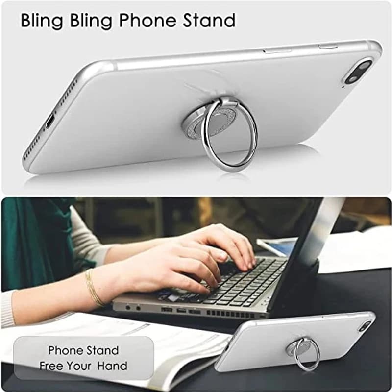 حامل هاتف محمول مع حلقة إصبع دوارة 360 درجة، حامل هاتف عالمي لـ iPhone والأجهزة اللوحية - 6