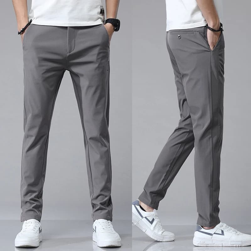 5 Colors Spring Summer Ultra-thin Men's Stretch Slim Straight Casual Pants High Quality Fashion Breathable Golf Sports Trousers - 2