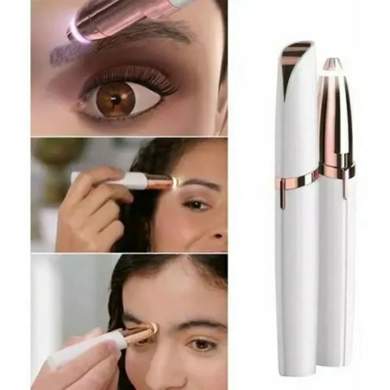 مشذب حواجب كهربائي مشذب شعر حواجب الوجه الكهربائي صغير محمول شفرة إزالة شعر الجسم للنساء قابلة لإعادة الشحن - 6