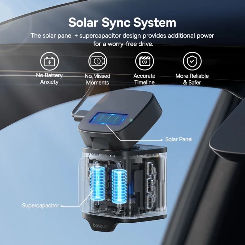 كاميرا داش Baseus 4K VD1 Pro بتقنية UHD، أمامية وخلفية مع مستشعر SONY فائق للرؤية الليلية، وWiFi6، ومسجل فيديو DVR - 5