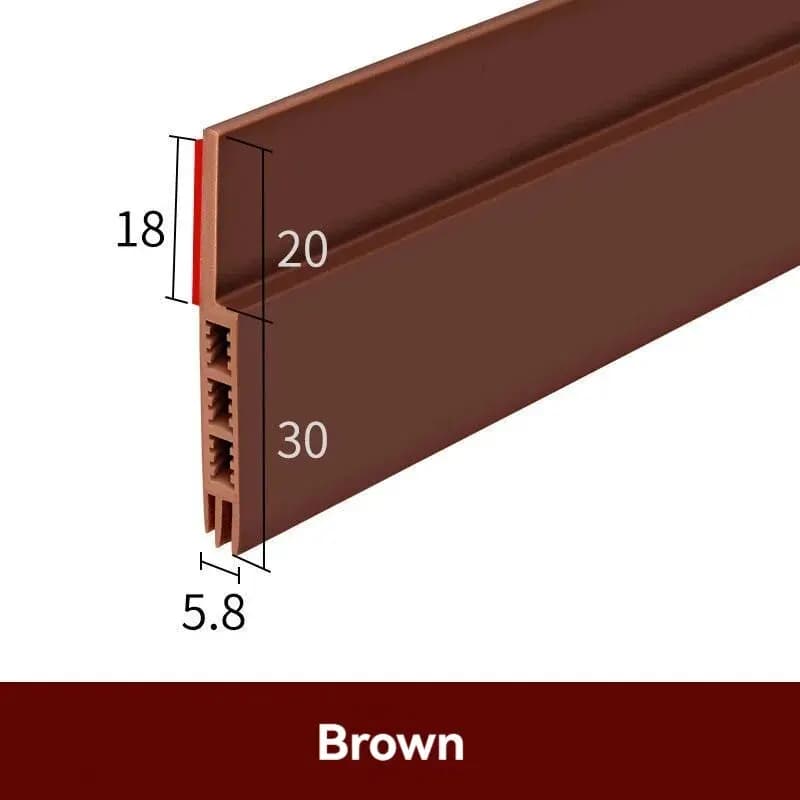 شريط ختم باب سفلي ذاتي اللصق، عزل الصوت، مقاوم للرياح، عزل مسامي - 4