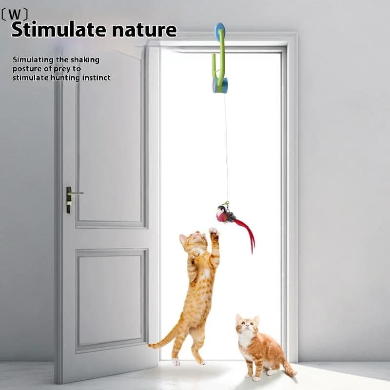 〔W〕The New Type Of Cat Electric Smart Hanging Door Toy Is A Self-entertainment Entertaining And Cat-teasing Wonder〔Winter1〕
