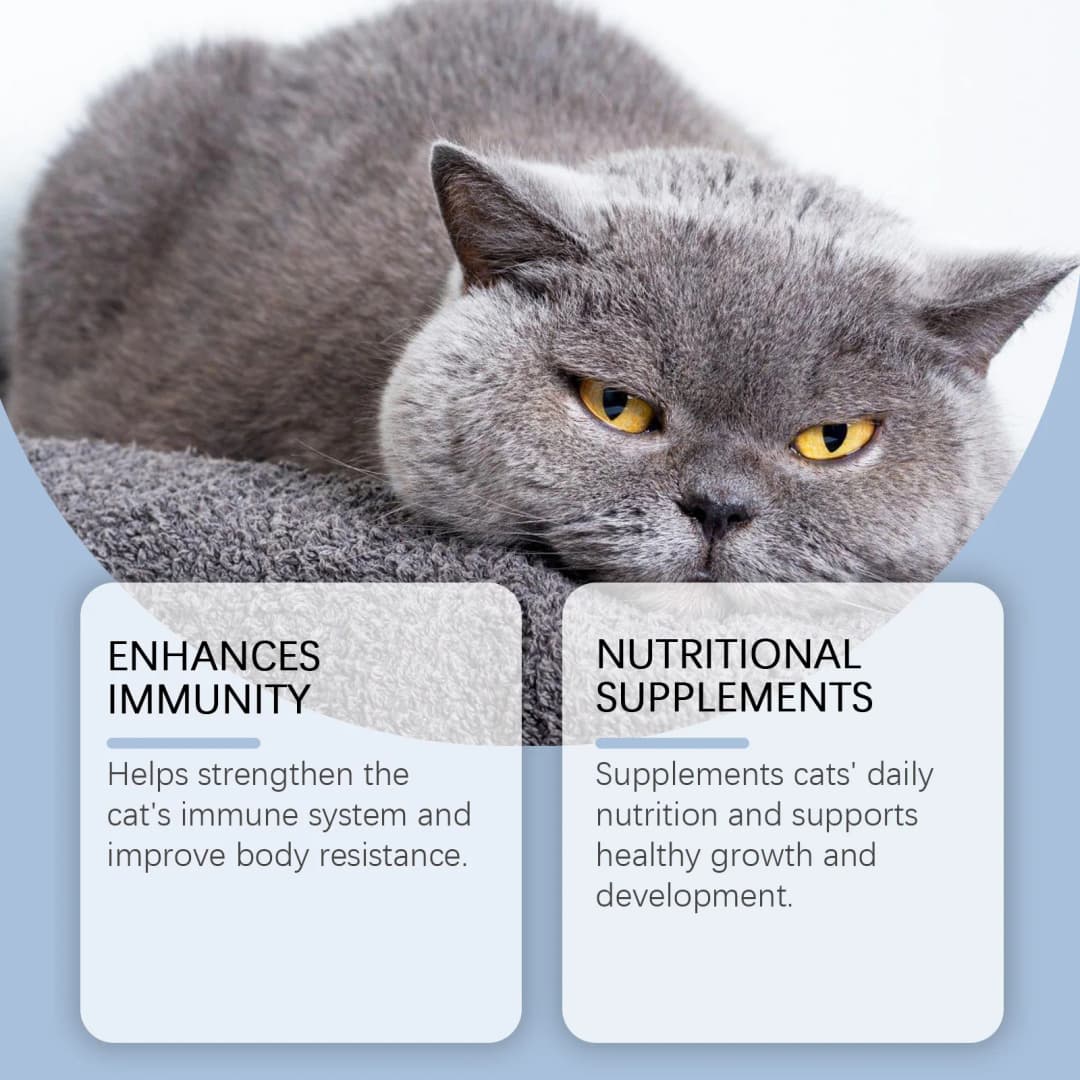 مكمل فيتامينات للقطط من Yegbong 50 مل رعاية يومية لدعم التغذية وتعزيز النمو ودعم تعافي القطط قطرات رعاية بالفيتامينات - 3