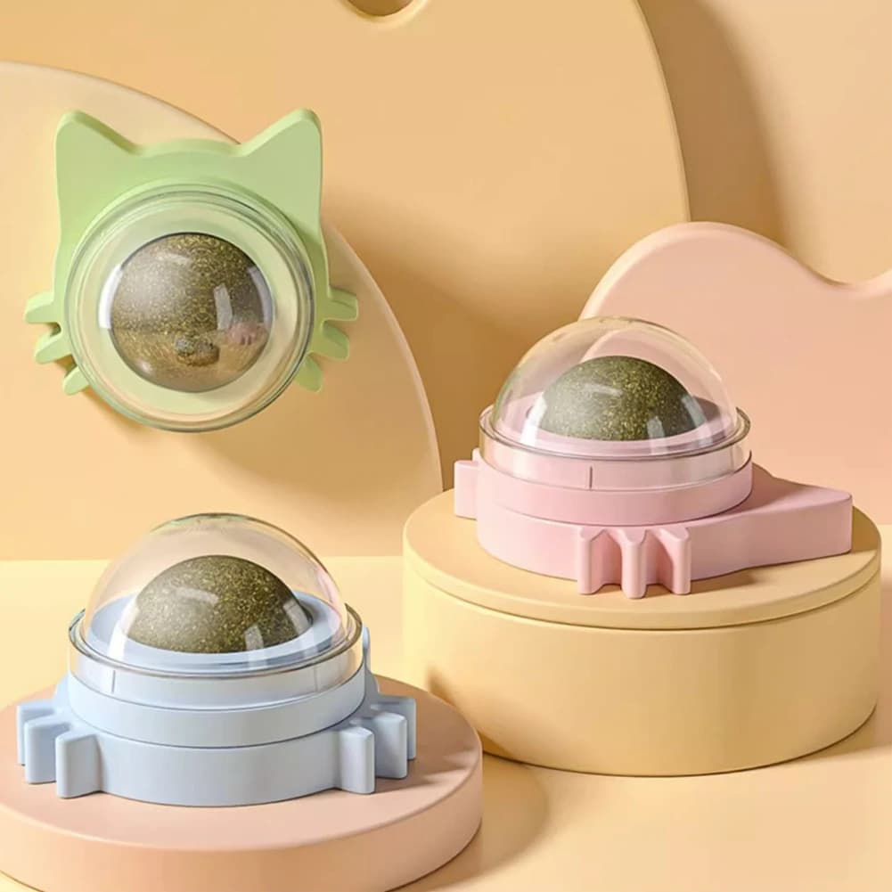 علكة قطط بنكهة النعناع، مستلزمات قطط صحية، مصاصة ملصقة على الحائط، كرة طاقة للقطط الصغيرة، حلوى ومقرمشات للحيوانات الأليفة - 2