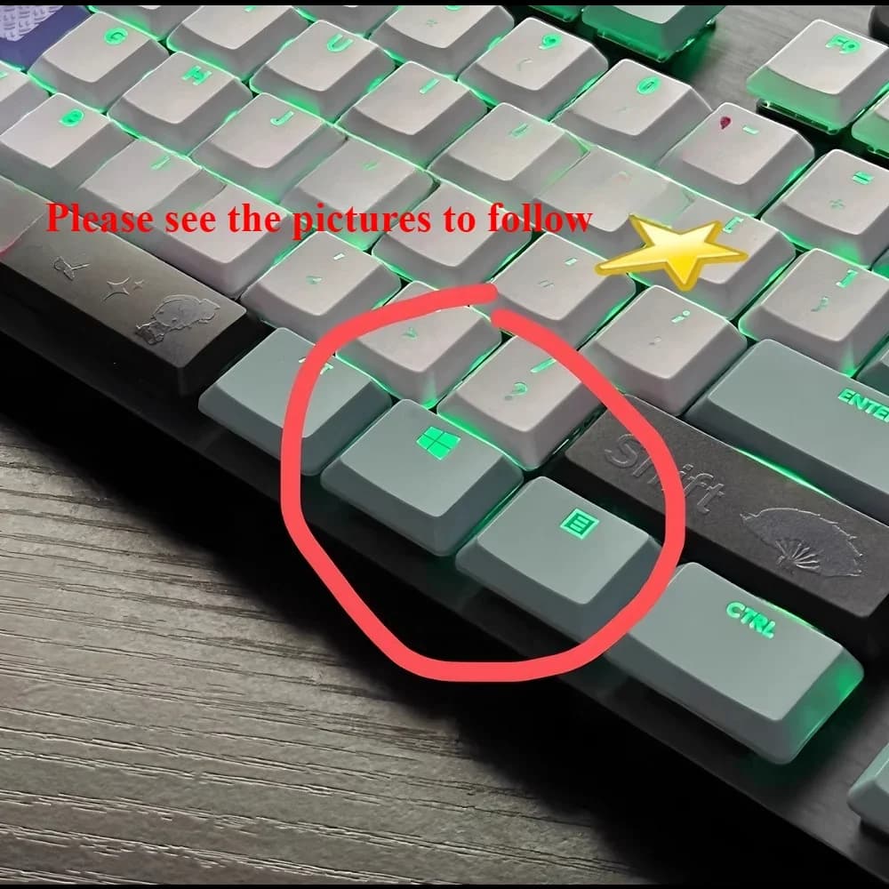 Logitech Keycaps for G915/G913/G913tkl/G813TKL Mechanical Keyboard Translucent 111 Keys US Version Includes ISO Keys - 5