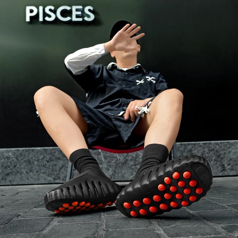 Summer Men's Massage Slippers Indoor Outdoor Sandals Beach Comfortable Soft Slides Clogs Casual Shoes Men Women Home Slippers - 4