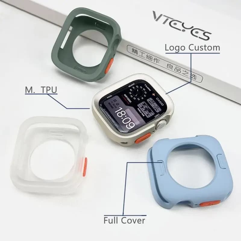 Bumper Soft Silicone Case For Apple Watch 11 10 9 8 7 6 SE 5 Anti-drop Matte Cover For iwatch 49mm 41mm 42mm 46mm 40mm 44mm 45mm - 2