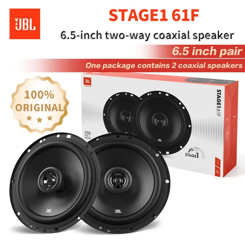 JBL car audio speaker 6-inch 6.5-inch coaxial speaker 200W full-band speaker Hifi speaker Car audio treble mid-speaker subwoofer