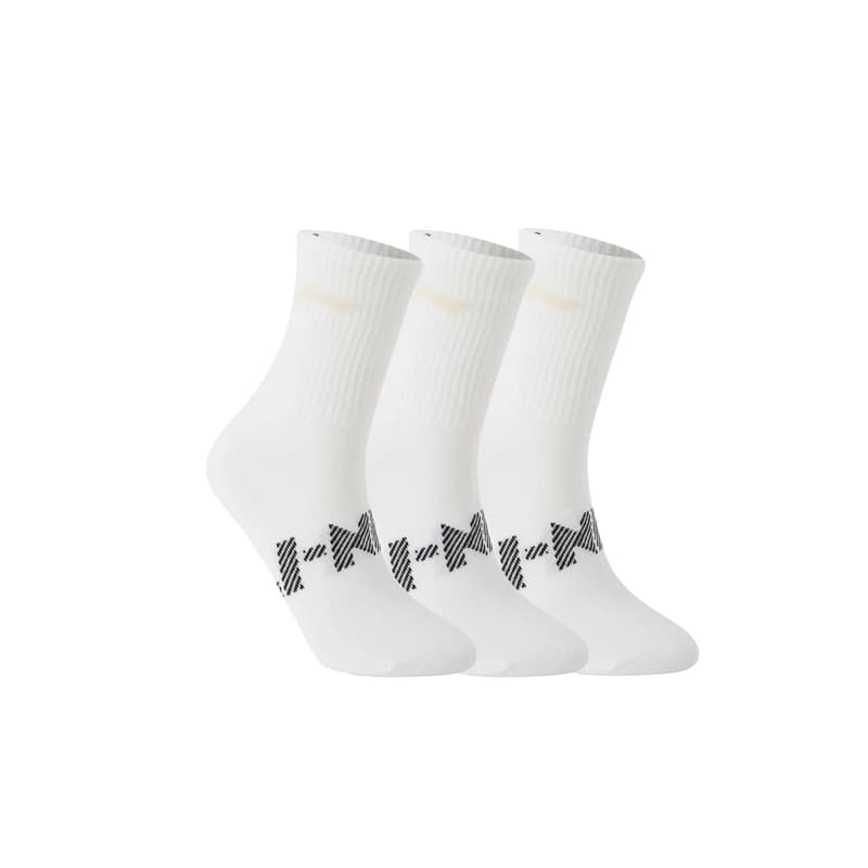 لي-نينغ للجنسين نمط الرياضة 3 أزواج جوارب 22-28 سم قابلة للتنفس مريحة لي نينغ رجال نساء رسائل جوارب عصرية AWTV007 - 5