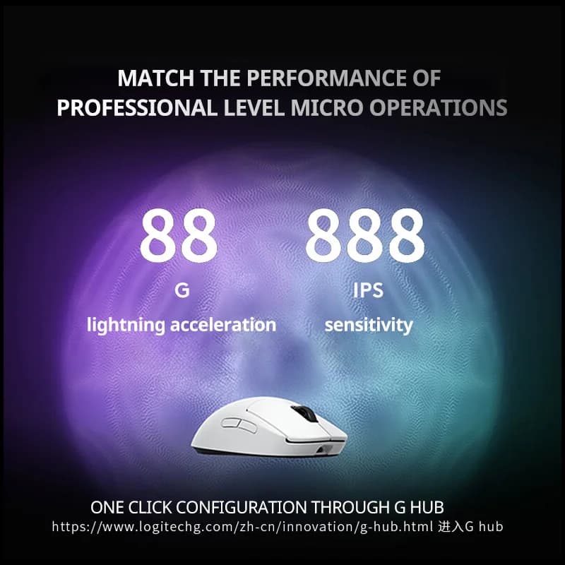 Logitech G PRO X Superlight 2 SE wireless gaming mouse, HERO 2 sensor, 44000DPI, 888IPS, G hub, Type-C interface - 2