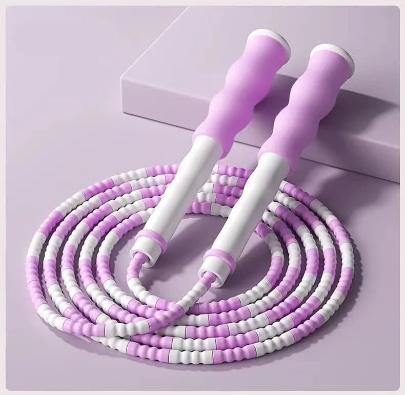 2.8M Skill Jump Rope Bamboo PVC Beginner Adult Child Soft Beaded No Tangle Segmented Fitness Skipping Cable Workout - 3