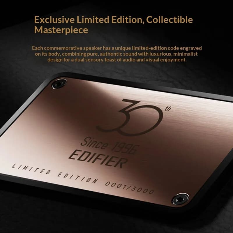 سماعة بلوتوث EDIFIER S300 إصدار محدود بمناسبة الذكرى الثلاثين تصميم ريترو هاي فاي عالية الدقة مكتبية مع ترقيم فريد - 2
