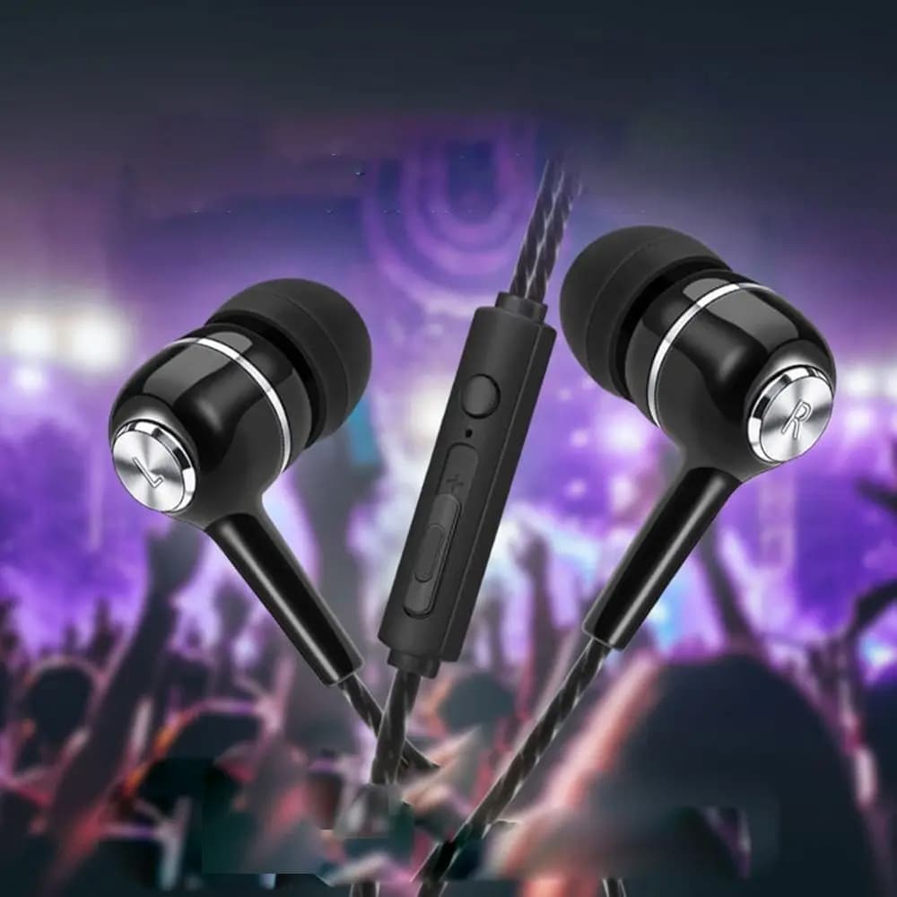 Stereo In-Ear Earphone Bass With Microphone HiFi Headphone Portable Earpiece Wired Headphone for Apple/Android/Huawei - 5