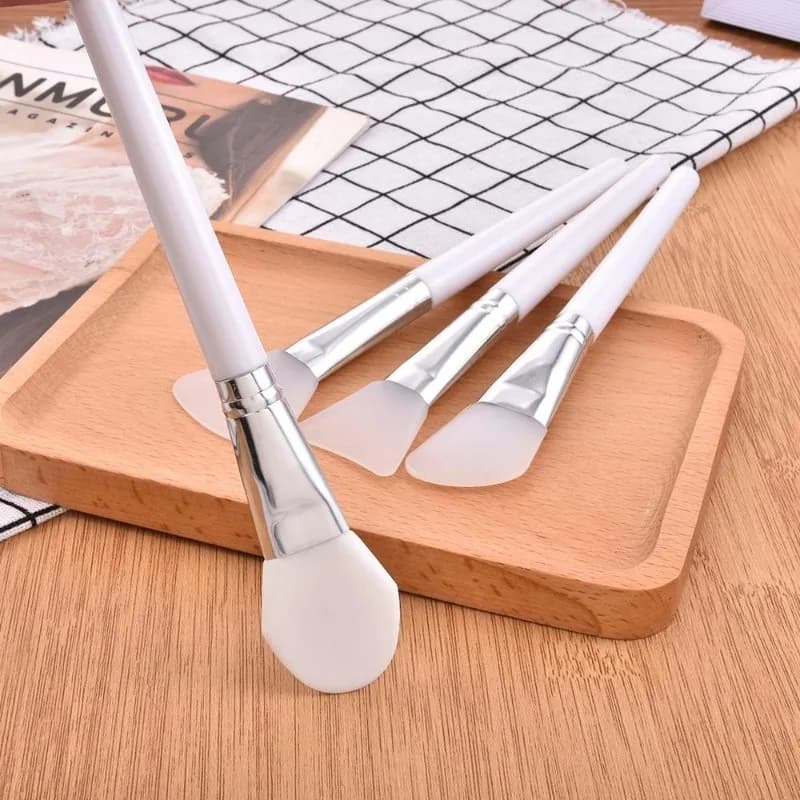 4 قطعة/المجموعة الأبيض ماكياج سيليكون قناع الوجه فرشاة المهنية الطين كريم فرش DIY العناية بالبشرة الأساس التجميل الجمال أداة - 4
