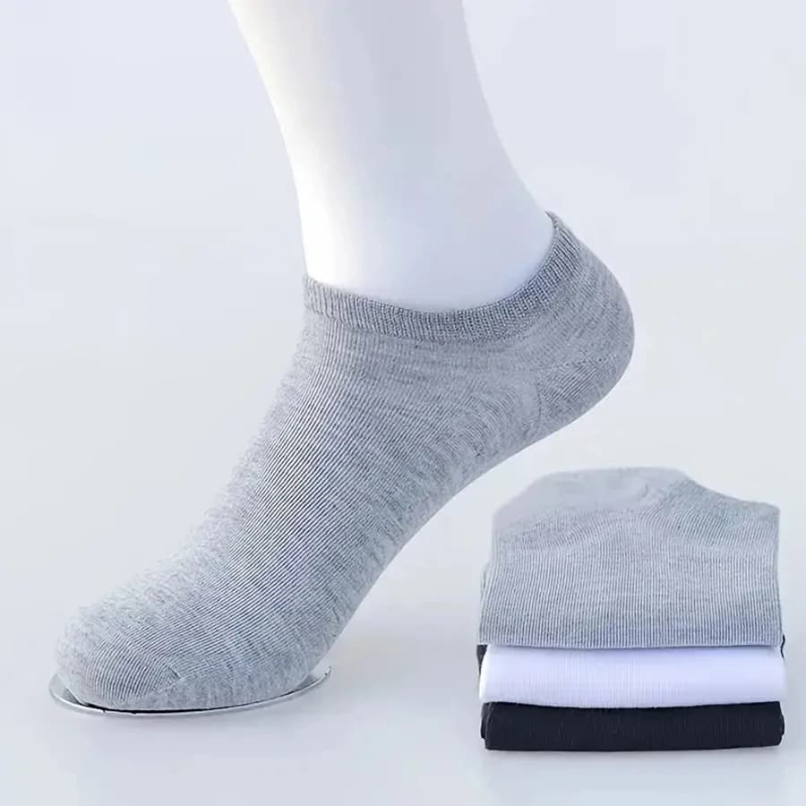 10/12/20/40 Pairs Men Boat Socks Business Sport Sweat Absorption Mature Summer Autumn Solid Color Soft Non Pilling Ankle Socks - 2