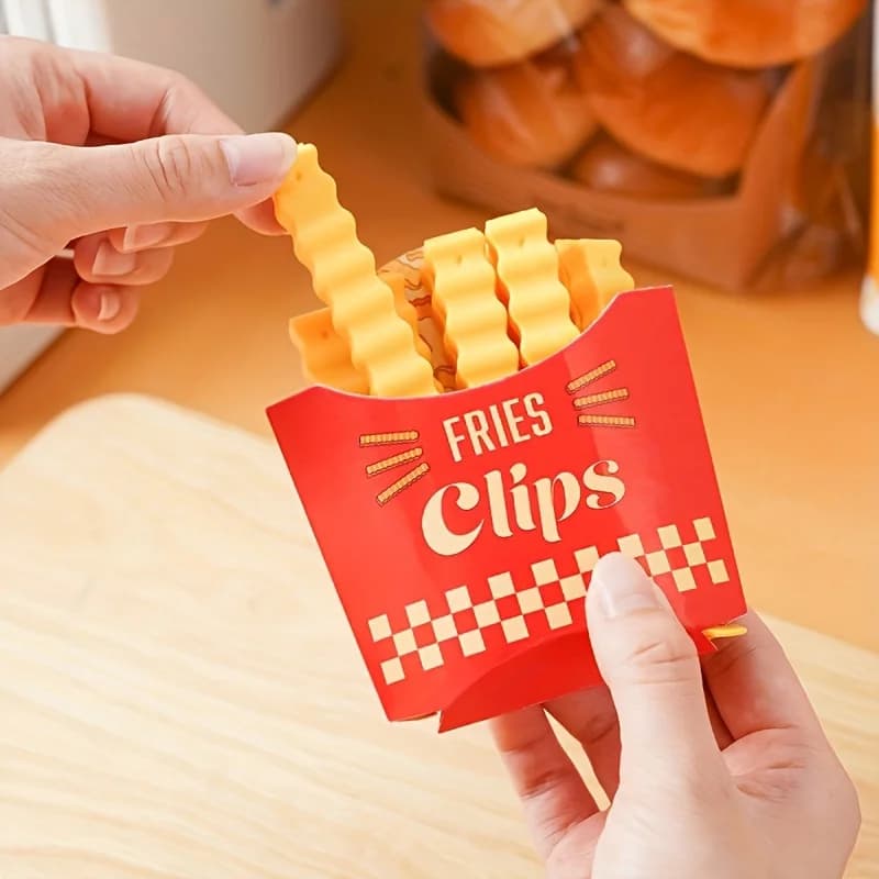 12 Piece Set of Potato Chip Shaped Sealing Clips and Snack Storage Boxes  for Kitchen Preservation and Refrigerator Organization - 3